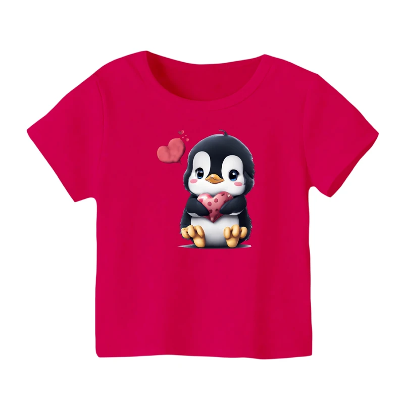 تی شرت آستین کوتاه بچگانه مدل پنگوئن کد ۱۲