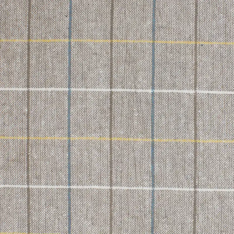 دامن زنانه مدل لینن پرچین چهارخانه رنگ کرم