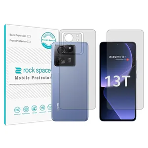 Rockspace transparent screen protector HyGEL model suitable for Xiaomi 13T mobile phone along with the back of the phone