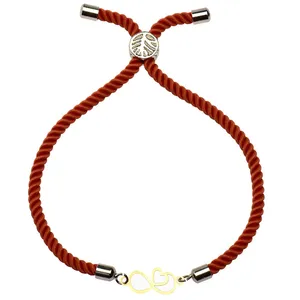 دستبند طلا 18 عیار زنانه الن نار مدل قلب بينهايت 1393