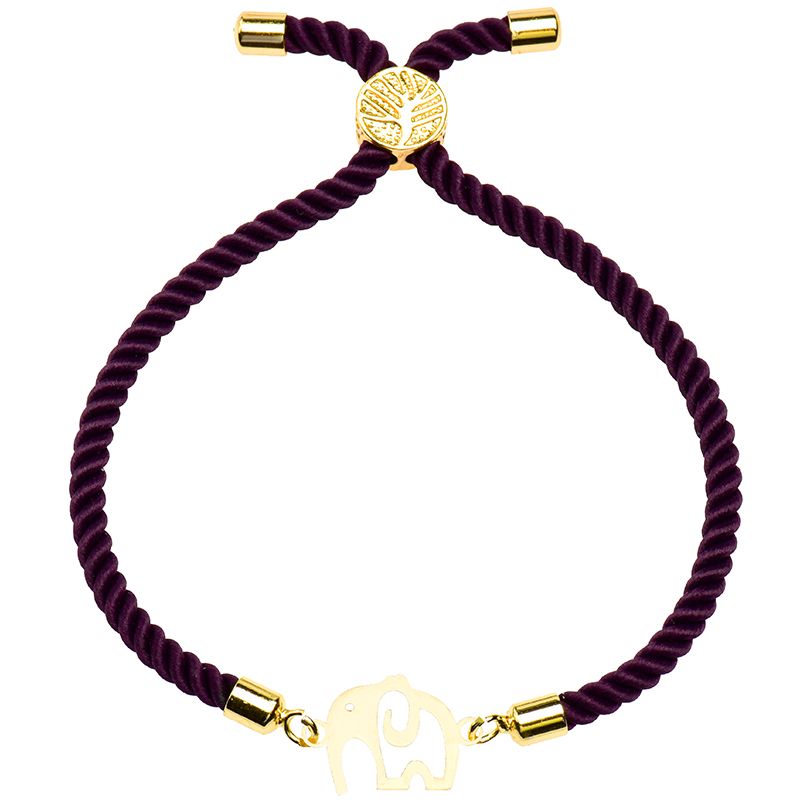 دستبند طلا 18 عیار زنانه کرابو طرح فیل مدل Kr2347 -  - 1