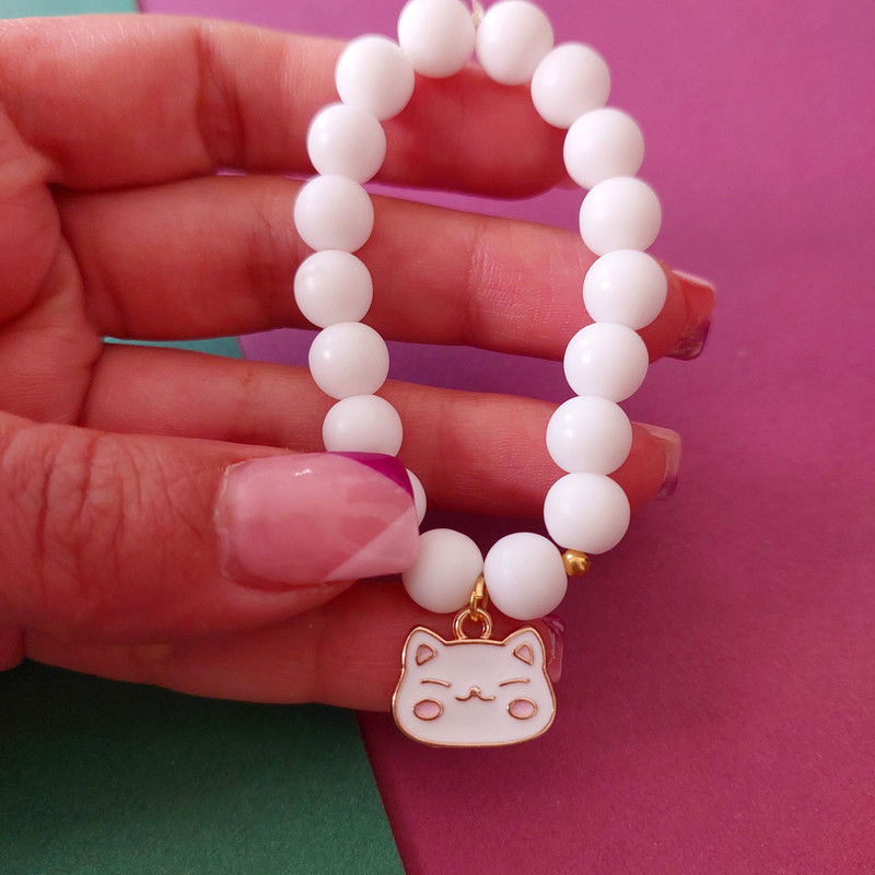 دستبند دخترانه مدل گربه ملوس کد HCK196