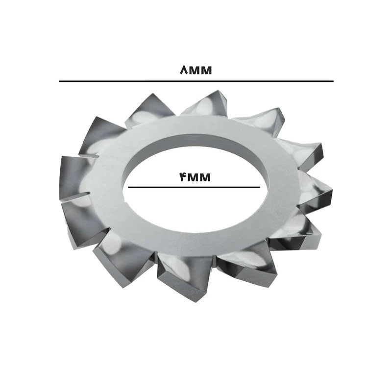 واشر خورشیدی مدل M4-8MM سایز 4 میلیمتر بسته 100 عددی