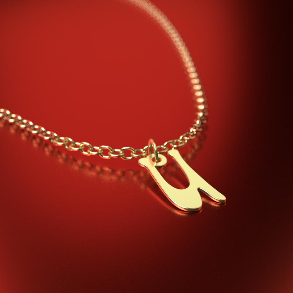 آویز ساعت طلا 18 عیار زنانه مدوپد مدل حرف U کد CA17089