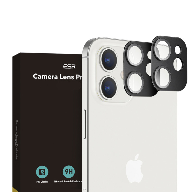 محافظ لنز دوربین اي اِس آر مدل CLP مناسب برای گوشی موبایل اپل iPhone 12 بسته 2 عددی