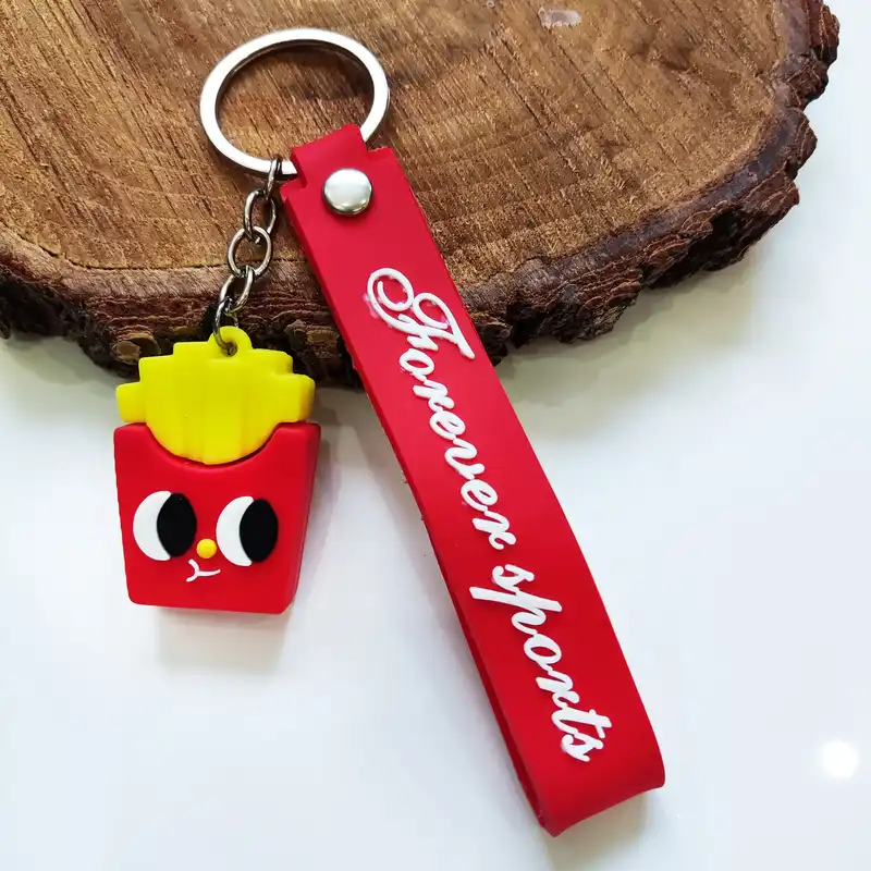 جاکلیدی مدل سیلیکونی طرح فست فود پیتزا و هات داگ کد DB21 مجموعه 4 عددی