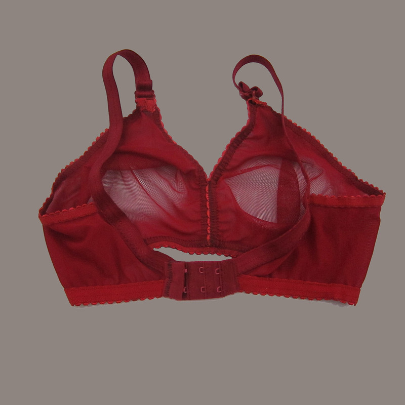 سوتین زنانه مدل پرسی رنگ زرشکی