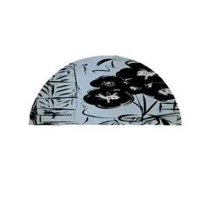 پادری مدل نیم دایره طرح گل کد 9259 سایز 90×45 سانتی متر