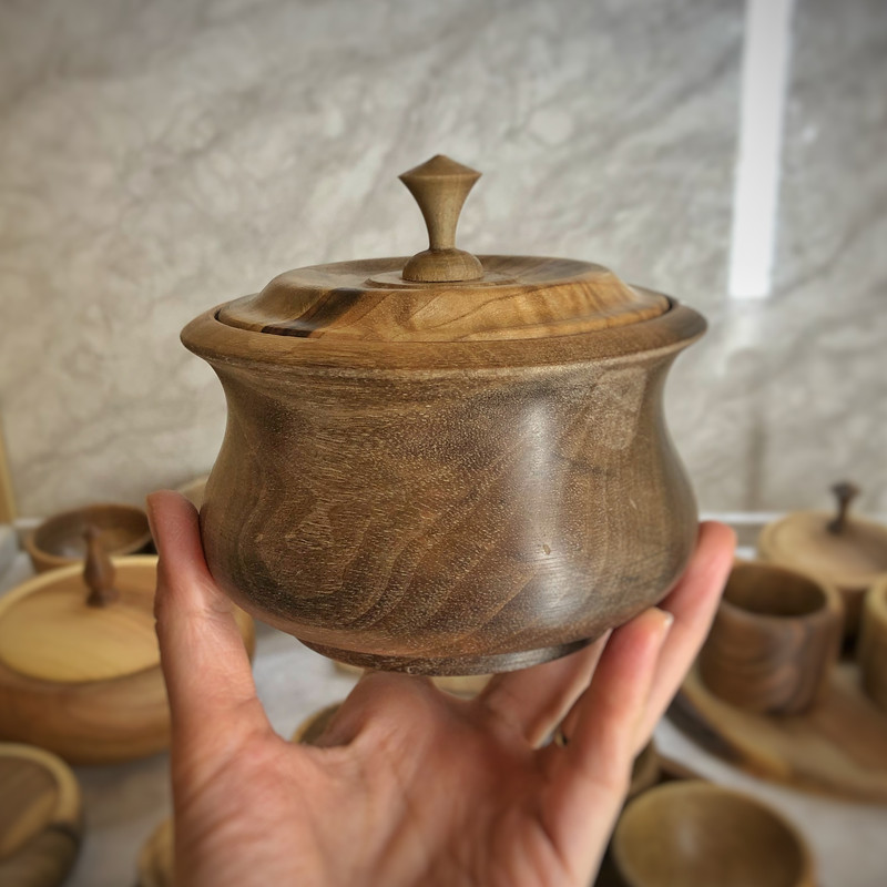 قندان مدل چوبی خمره ای