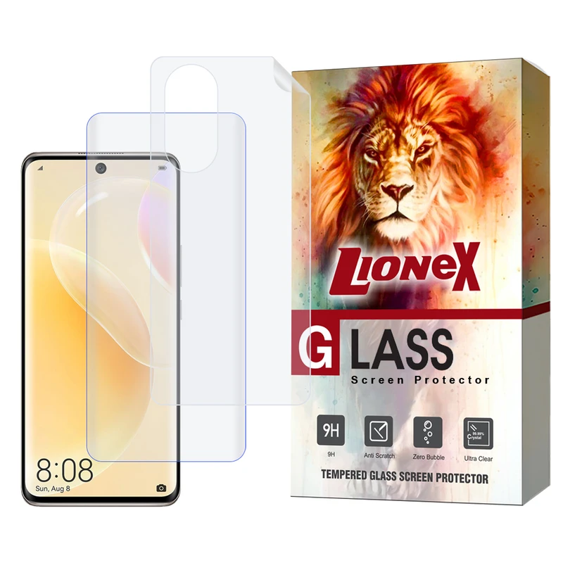 محافظ صفحه نمایش یووی لایونکس مدل UVNANOMTBL مناسب برای گوشی موبایل هوآوی Nova 9 / آنر 50 به همراه محافظ پشت گوشی