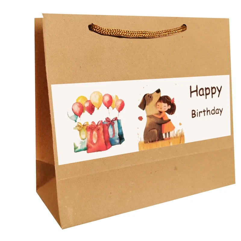 پاکت هدیه مدل Happy birthday مجموعه 10 عددی