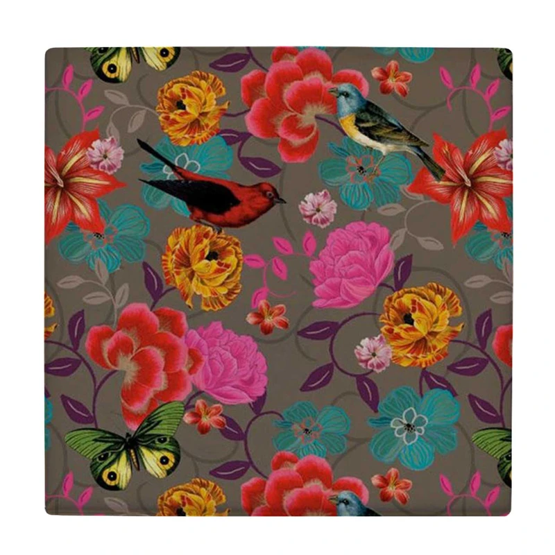 زیر لیوانی طرح گل و مرغ کد    4046466_2542