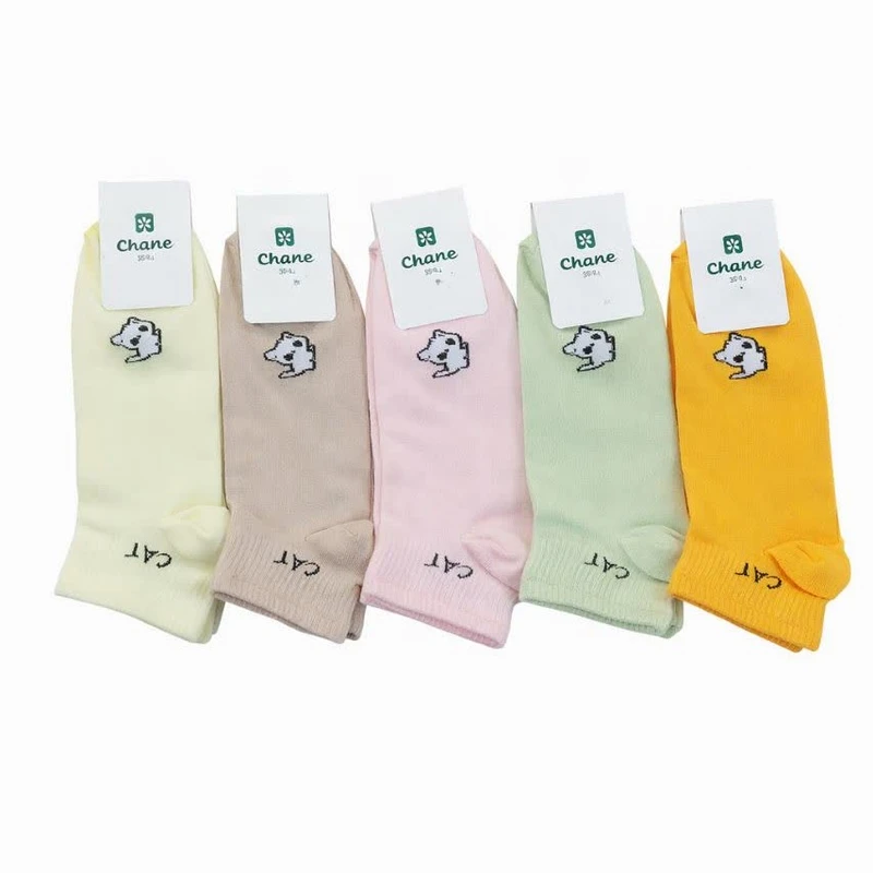 جوراب ساق کوتاه دخترانه مدل 079 مجموعه 5 عددی
