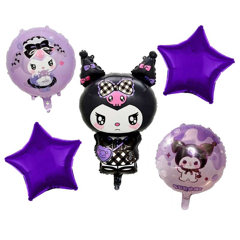 بادکنک فویلی طرح کرومی کد DB23 مجموعه 5 عددی