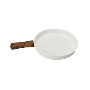 ظرف سرو مدل دسته چوبی