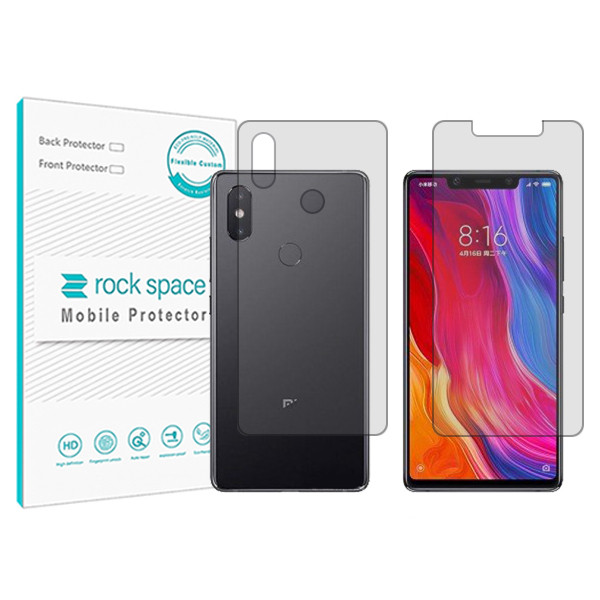 محافظ صفحه نمایش شفاف راک اسپیس مدل HyGEL مناسب برای گوشی موبایل شیائومی Mi 8 SE به همراه محافظ پشت