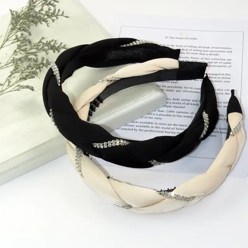 تل مو زنانه مدل بافت نگین دار کد G_Lnd_445