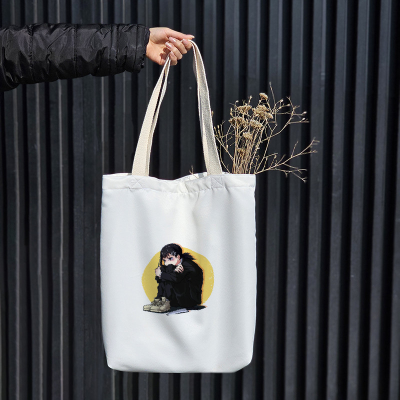 ساک خرید خندالو مدل کوبنی انیمه مرد اره ای کد 1456