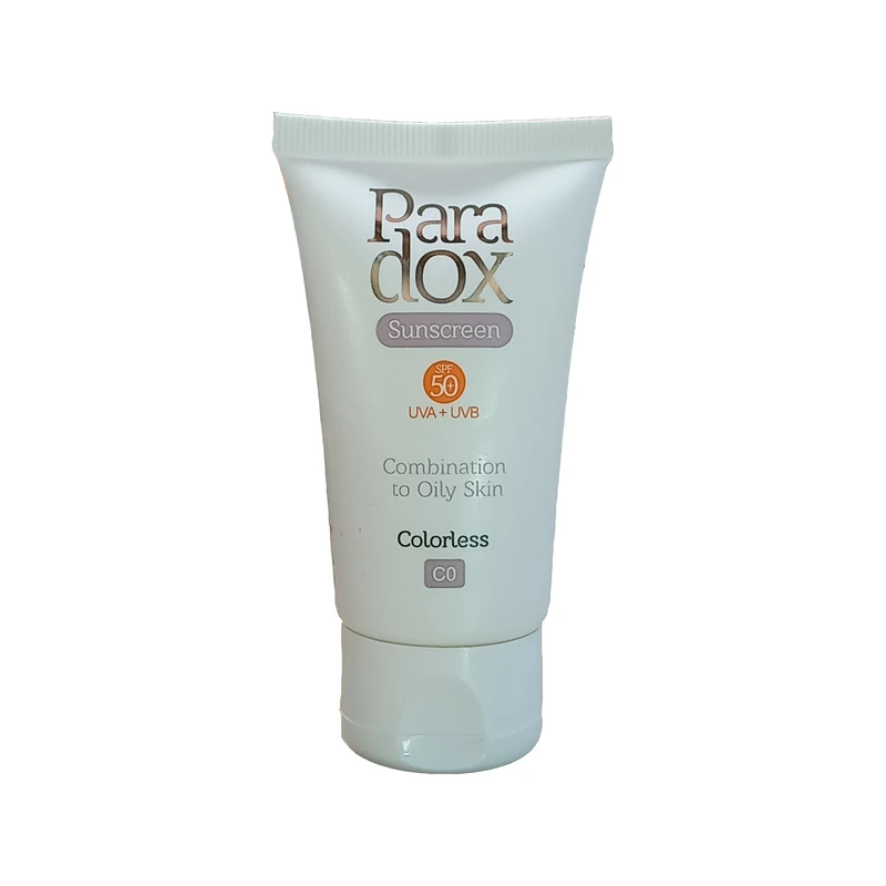 کرم ضد آفتاب بدون رنگ پارادوکس SPF 50 مدل 01 مناسب پوست‌های مختلط و چرب حجم 40 میلی‌لیتر