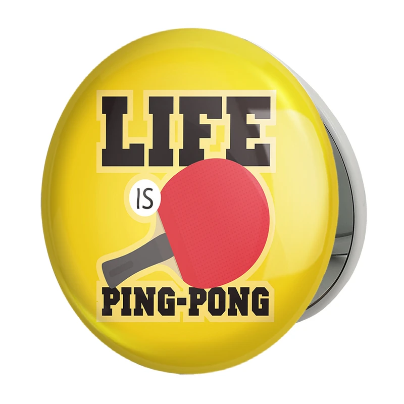 آینه جیبی خندالو طرح پینگ پنگ Ping Pong مدل تاشو کد 27989 