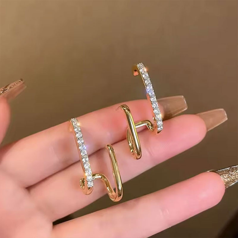 گوشواره میخی زنانه مدل خطی کد s026