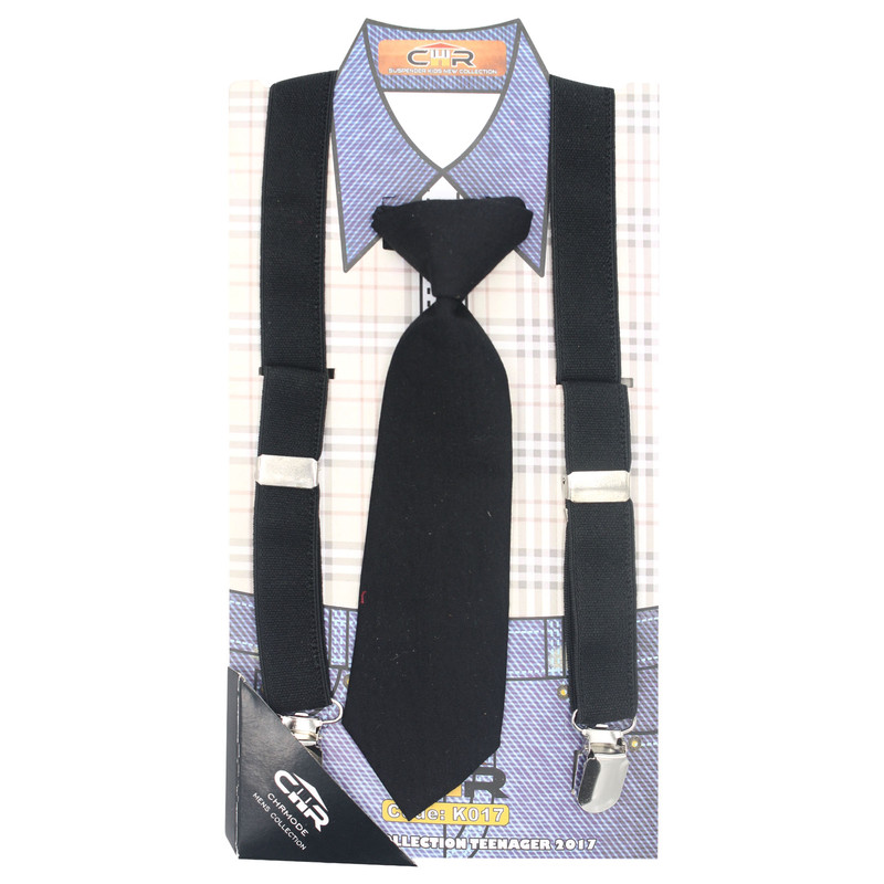  ست ساس بند و کراوات دخترانه سی اچ آر مدل KGTIE020BKBK