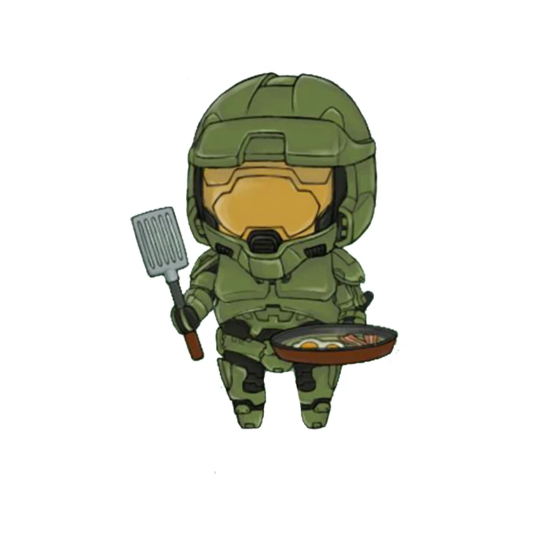 استیکر لپ تاپ و موبایل مدل بازی طرح هیلو مستر چیف Halo Master Chief کد 3712