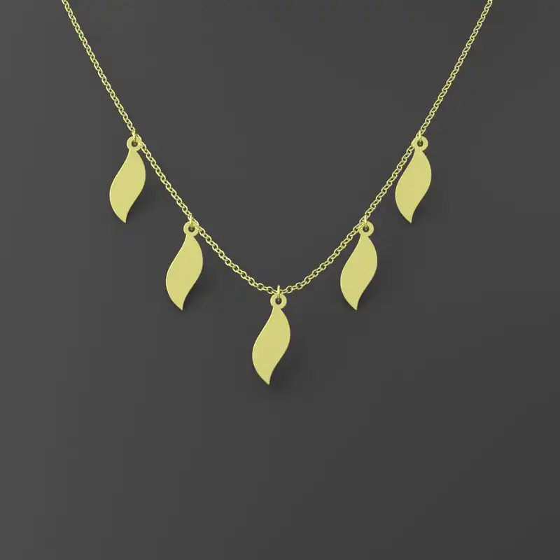 گردنبند طلا 18 عیار زنانه مدوپد مدل هندسی کد RNA12089