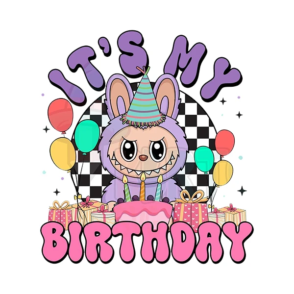 استیکر پارچه و لباس پاد آفرین طرح لبوبو کد 221