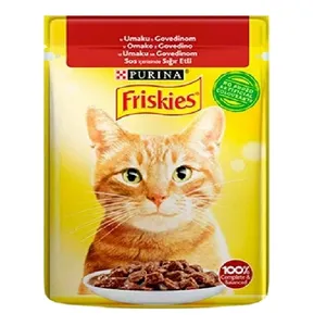 غذای گربه فریسکیز مدل Adult-Beef وزن 85 گرم