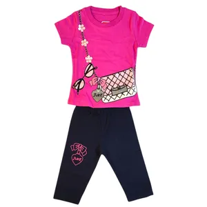 ست تی شرت و شلوارک دخترانه مدل G100pi