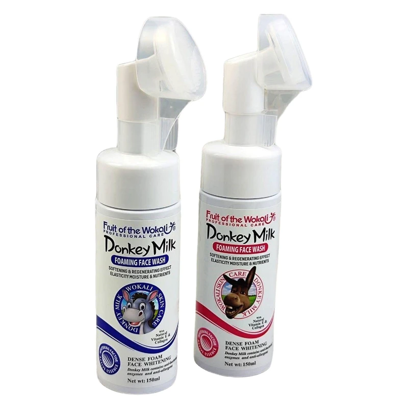 فوم شستشو صورت وکالی مدل شیر الاغ مناسب برای انواع پوست حجم 120 میلی لیتر بسته دو عددی