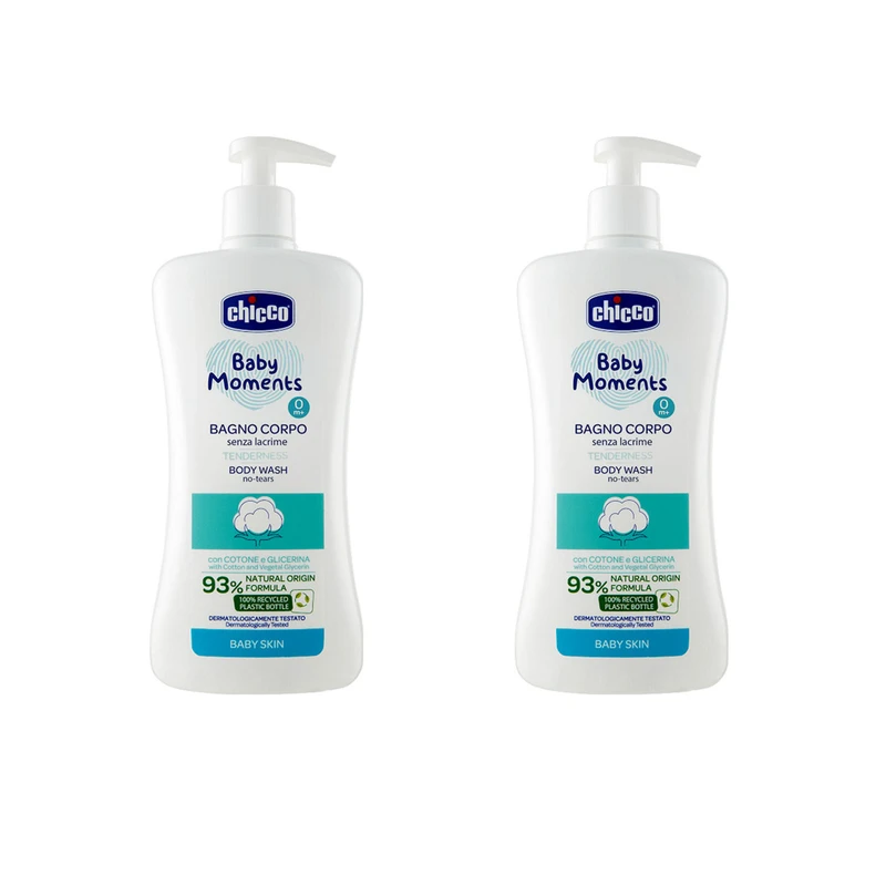 شامپو بدن کودک چیکو مدل Tenderness حجم 500 میلی لیتر بسته 2 عددی