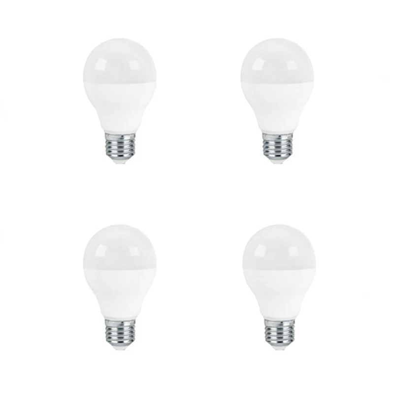 لامپ 12 وات پارس شعاع طوس مدل LED12 حبابی پایه E27 بسته 4 عددی