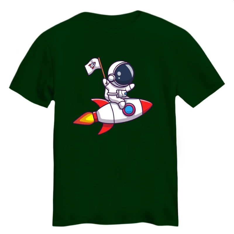 تی شرت آستین کوتاه زنانه مدل فضانورد کد ۱۸