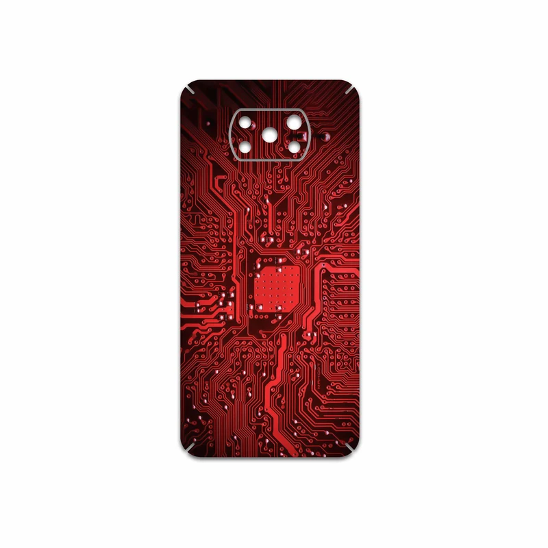 برچسب پوششی ماهوت مدل Red-Printed-Circuit-Board مناسب برای گوشی موبایل شیائومی Poco X3 Pro