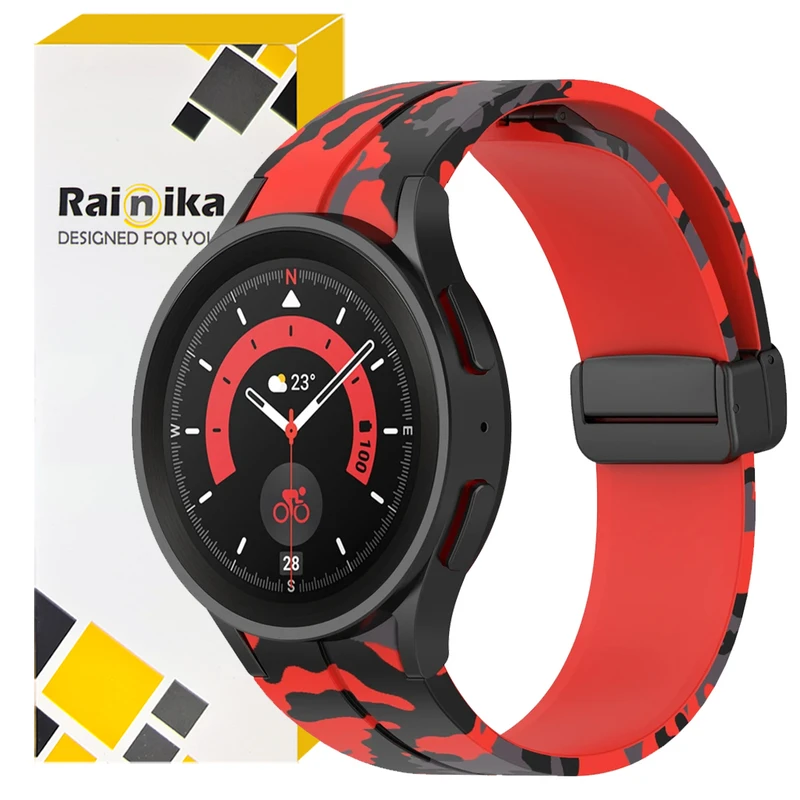بند رینیکا مدل Army galaxy مناسب برای ساعت هوشمند سامسونگ Galaxy Watch 6 / 6 Classic / 5 / 5 Pro