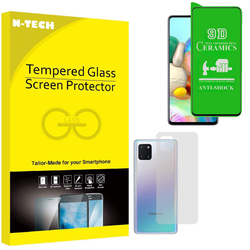 محافظ صفحه نمایش سرامیکی انتک مدل CRBKM-01 مناسب برای گوشی موبایل سامسونگ Galaxy Note 10 Lite به همراه محافظ پشت گوشی 