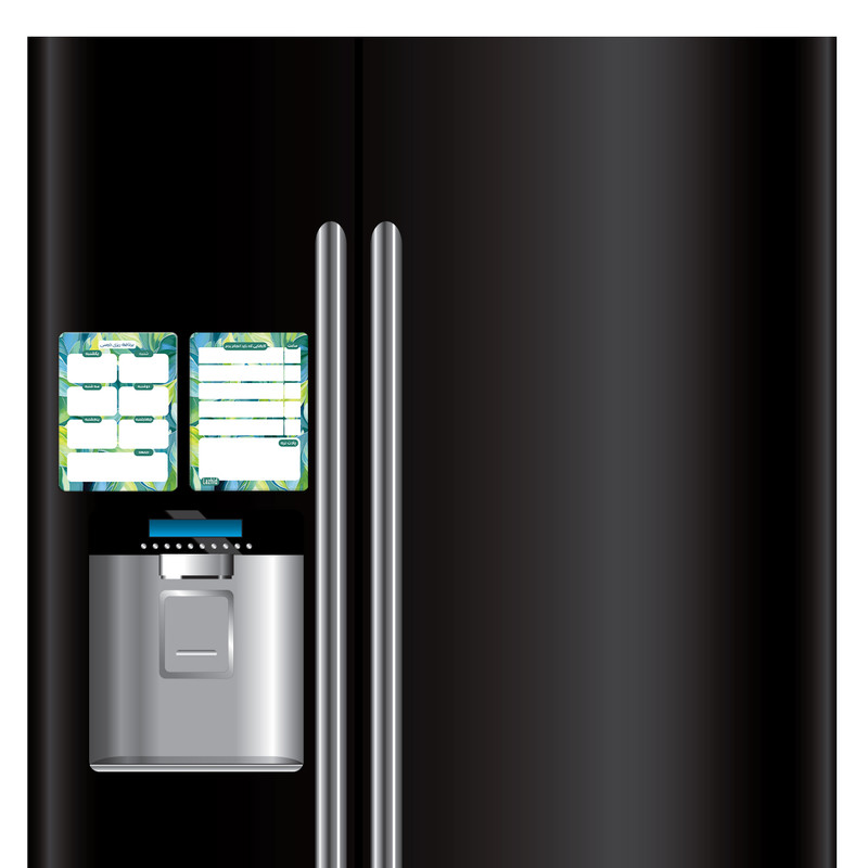 تخته وایت برد لاژید مدل برنامه ریزی درسی سایز 14x18 سانتی متر مجموعه 2 عددی