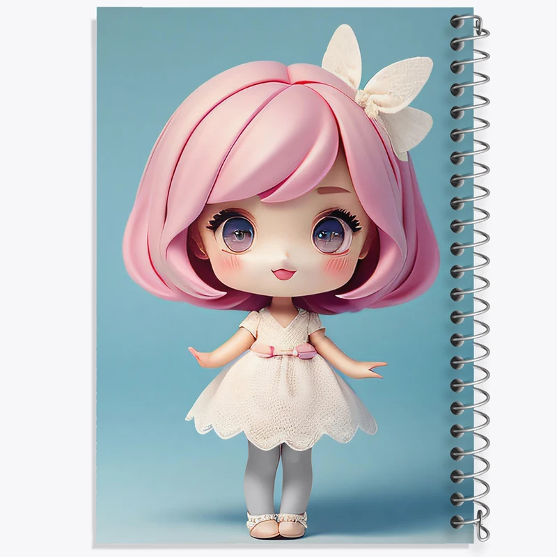 دفتر مشق 100 برگ خندالو طرح دخترانه (Girlish) کد 36860