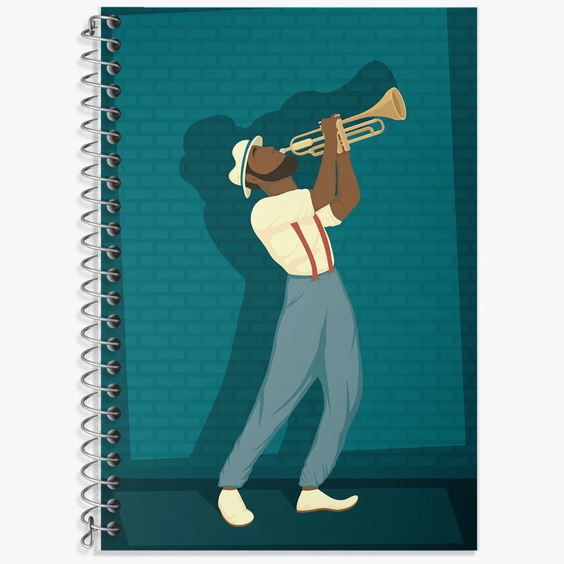 دفتر زبان 50 برگ خندالو مدل سه خط طرح موسیقی کد F1760