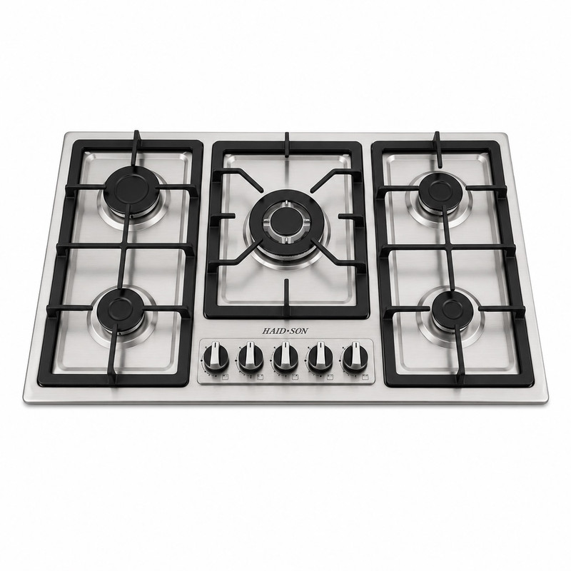 اجاق گاز صفحه‌ای پنج شعله هاید وان پلاس سان مدل HS-GSS 3040