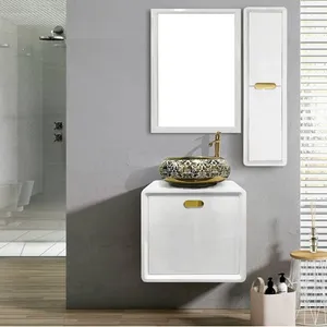 ست کابینت و روشویی مدل اورلاند گلد به همراه آینه و باکس