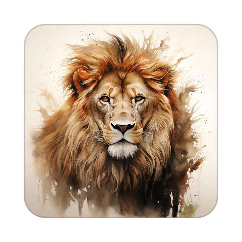 زیر لیوانی کاکتی طرح شیر مدل mp23666