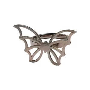 انگشتر زنانه مدل استیل طرح پروانه