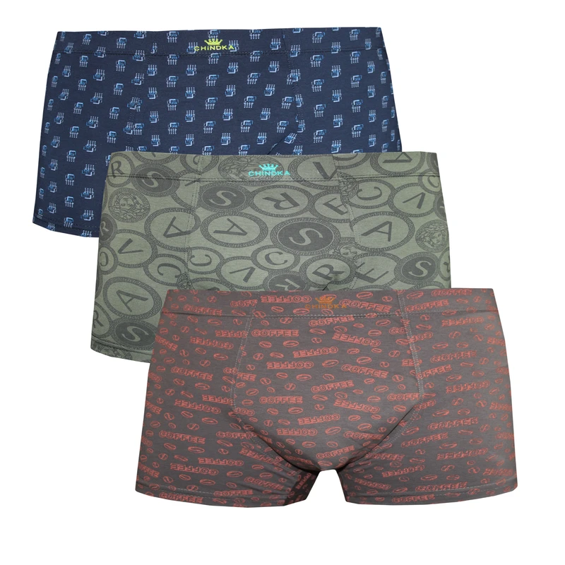 شورت نیم پا مردانه مدل پنبه لاکرا کد 664546 مجموعه 3 عددی