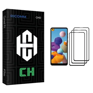 Ricomm CH glass Screen Protector For Samsung Galaxy A21 Pack Of 3