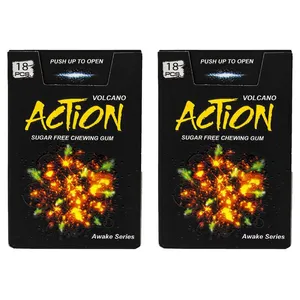 آدامس دراژه بدون شکر با طعم نعنای تند اکشن - بسته 2 عددی