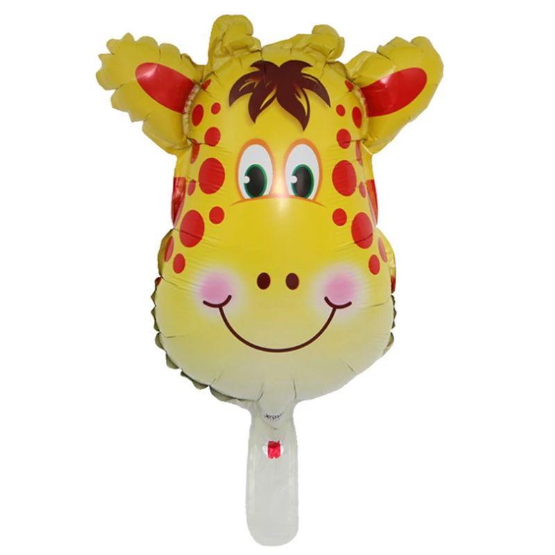 بادکنک فویلی مدل حیوان های جنگل سر زرافه مینی کد DB20