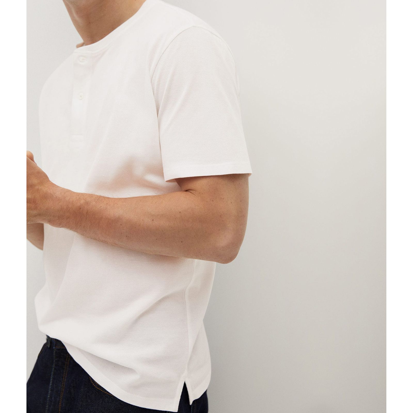 تی شرت آستین کوتاه مردانه مانگو مدل WT555BRU -  - 5